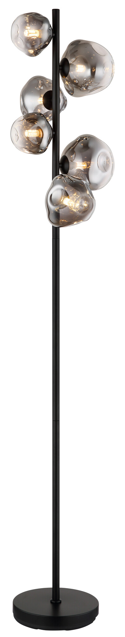 Globo Vloerlamp Arin 6 lichts H 150 cm zwart