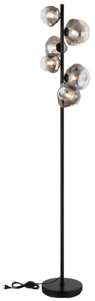 Globo Vloerlamp Arin 6 lichts H 150 cm zwart Globo Vloerlamp Arin 6 lichts H 150 cm zwart