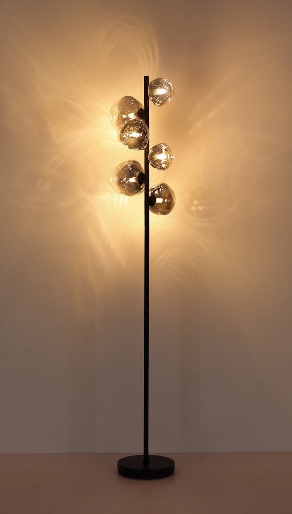 Globo Vloerlamp Arin 6 lichts H 150 cm zwart Globo Vloerlamp Arin 6 lichts H 150 cm zwart