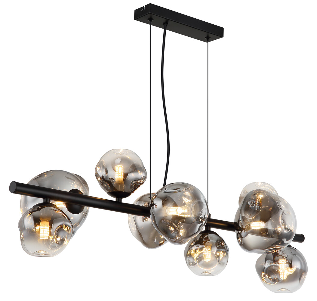 Globo Hanglamp Arin 9 lichts L 87 cm zwart Globo Hanglamp Arin 9 lichts L 87 cm zwart
