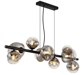 Globo Hanglamp Arin 9 lichts L 87 cm zwart Globo Hanglamp Arin 9 lichts L 87 cm zwart