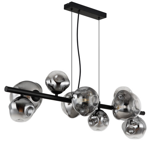 Globo Hanglamp Arin 9 lichts L 87 cm zwart Globo Hanglamp Arin 9 lichts L 87 cm zwart