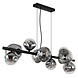 Globo Hanglamp Arin 9 lichts L 87 cm zwart Globo Hanglamp Arin 9 lichts L 87 cm zwart