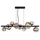 Globo Hanglamp Arin 9 lichts L 87 cm zwart Globo Hanglamp Arin 9 lichts L 87 cm zwart