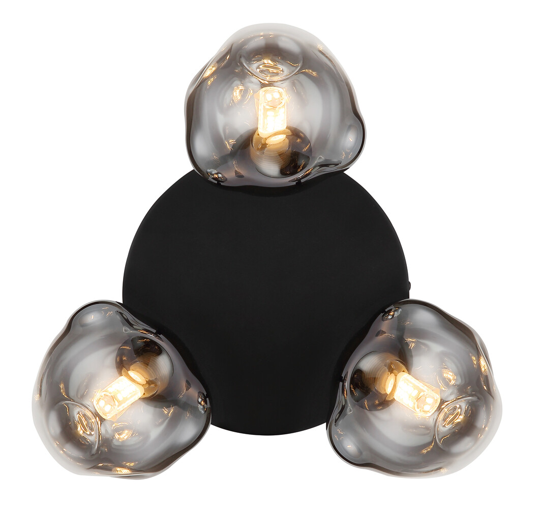 Globo Spot Arin 3 lichts Ø 24 cm zwart Globo Spot Arin 3 lichts Ø 24 cm zwart