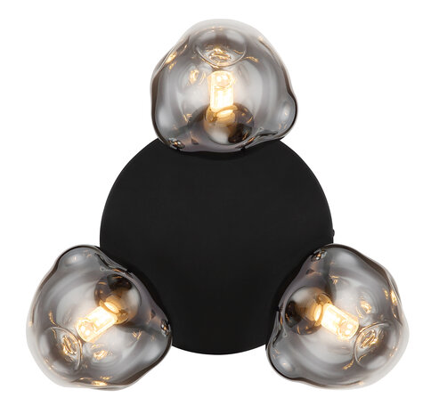 Globo Spot Arin 3 lichts Ø 24 cm zwart Globo Spot Arin 3 lichts Ø 24 cm zwart
