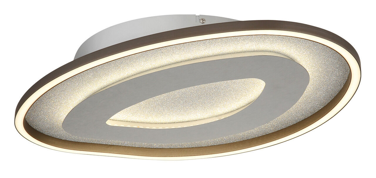 Globo Plafondlamp Orlin B 56 cm antraciet zilver