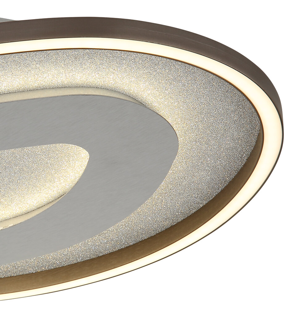 Globo Plafondlamp Orlin B 56 cm antraciet zilver