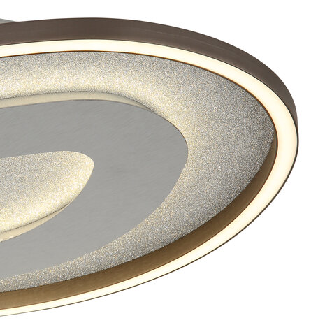 Globo Plafondlamp Orlin B 56 cm antraciet zilver