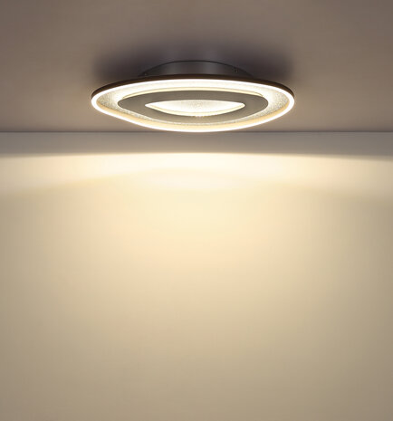 Globo Plafondlamp Orlin B 56 cm antraciet zilver