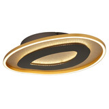 Globo Plafondlamp Orlin B 56 cm antraciet goud