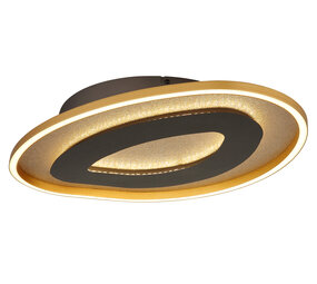 Globo Plafondlamp Orlin B 56 cm antraciet goud Globo Plafondlamp Orlin B 56 cm antraciet goud