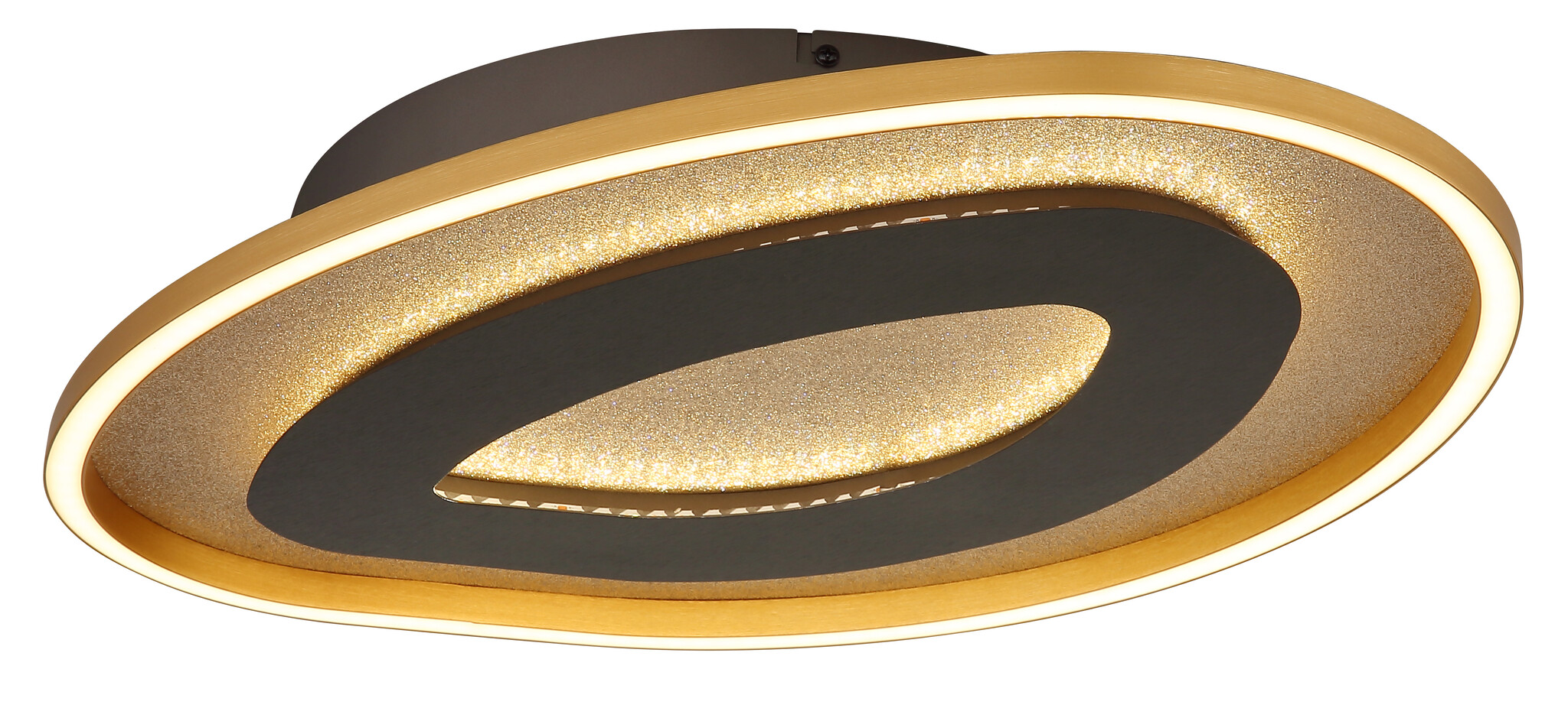 Globo Plafondlamp Orlin B 56 cm antraciet goud