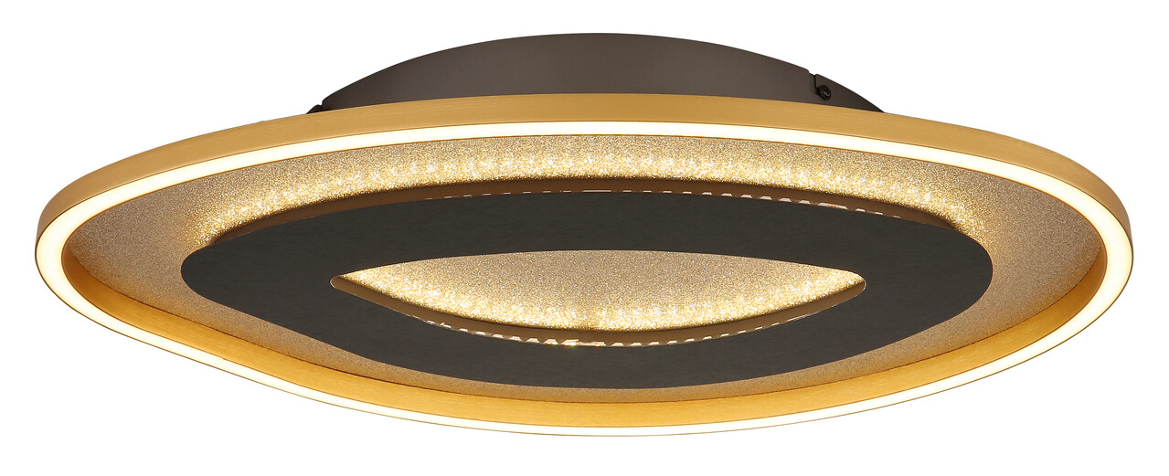Globo Plafondlamp Orlin B 56 cm antraciet goud Globo Plafondlamp Orlin B 56 cm antraciet goud