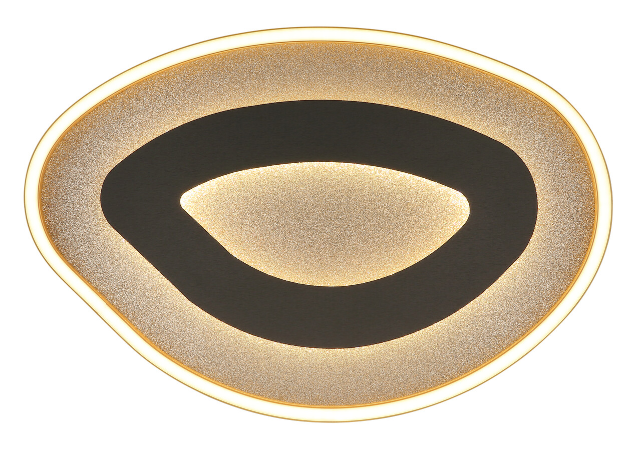 Globo Plafondlamp Orlin B 56 cm antraciet goud Globo Plafondlamp Orlin B 56 cm antraciet goud