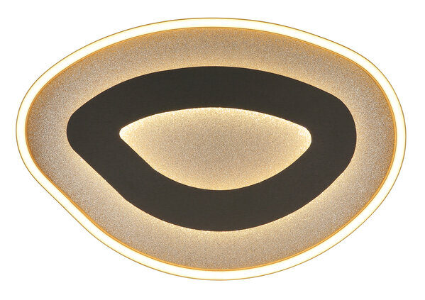 Globo Plafondlamp Orlin B 56 cm antraciet goud Globo Plafondlamp Orlin B 56 cm antraciet goud