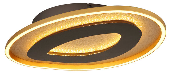 Globo Plafondlamp Orlin B 56 cm antraciet goud Globo Plafondlamp Orlin B 56 cm antraciet goud