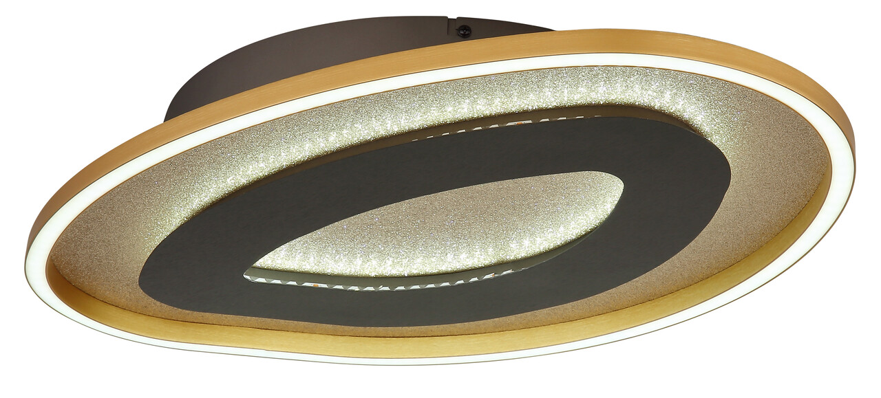 Globo Plafondlamp Orlin B 56 cm antraciet goud Globo Plafondlamp Orlin B 56 cm antraciet goud