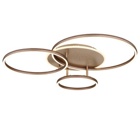 Globo Plafondlamp Glintia L 81 cm brons goud Globo Plafondlamp Glintia L 81 cm brons goud