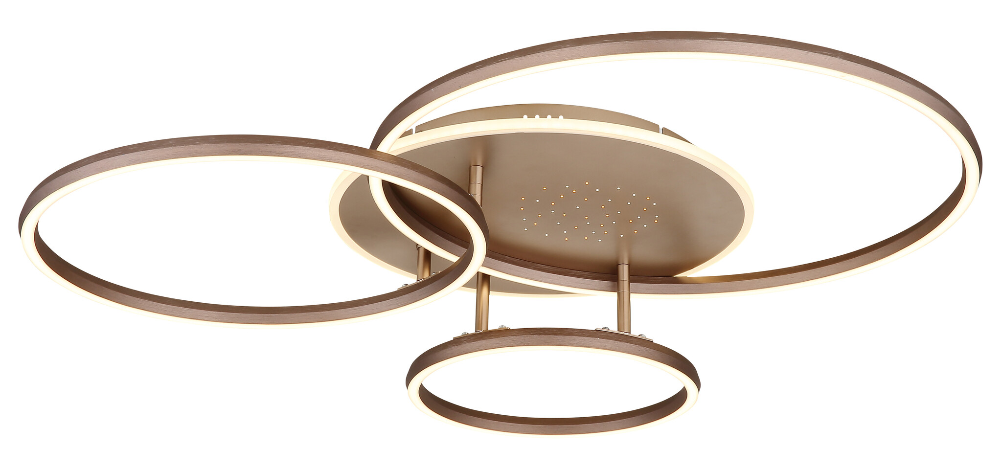 Globo Plafondlamp Glintia L 81 cm brons goud