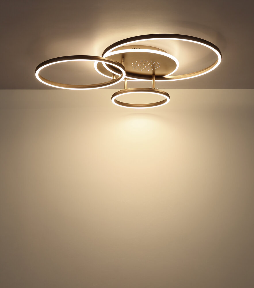 Globo Plafondlamp Glintia L 81 cm brons goud Globo Plafondlamp Glintia L 81 cm brons goud