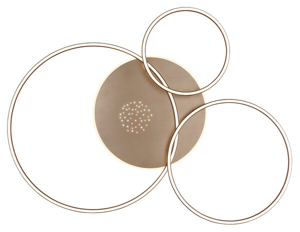 Globo Plafondlamp Glintia L 116 cm brons goud Globo Plafondlamp Glintia L 116 cm brons goud