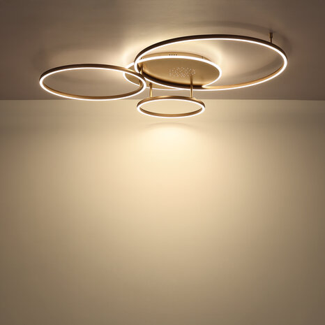 Globo Plafondlamp Glintia L 116 cm brons goud Globo Plafondlamp Glintia L 116 cm brons goud