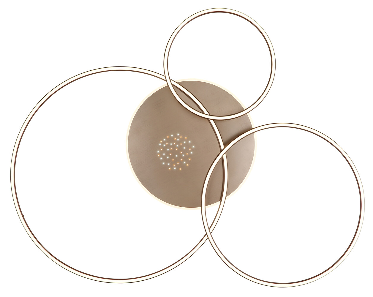Globo Plafondlamp Glintia L 127 cm brons goud Globo Plafondlamp Glintia L 127 cm brons goud