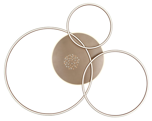 Globo Plafondlamp Glintia L 127 cm brons goud Globo Plafondlamp Glintia L 127 cm brons goud