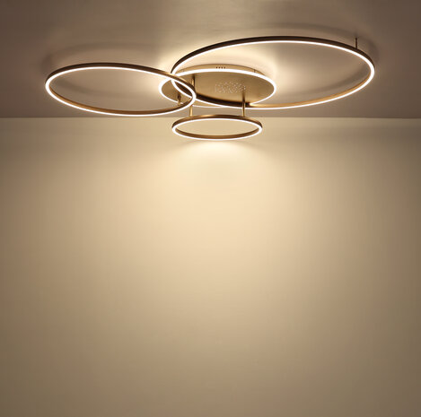 Globo Plafondlamp Glintia L 127 cm brons goud Globo Plafondlamp Glintia L 127 cm brons goud
