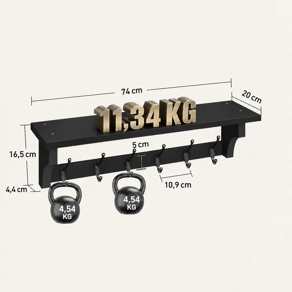 Ylumen Kapstok Lenny B 74 cm zwart Ylumen Kapstok Lenny B 74 cm zwart