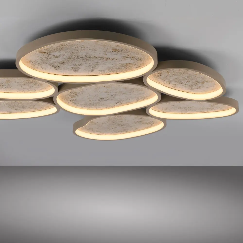 Just Light Plafondlamp Moonbraker 7 lichts L 90 cm beige Just Light Plafondlamp Moonbraker 7 lichts L 90 cm beige