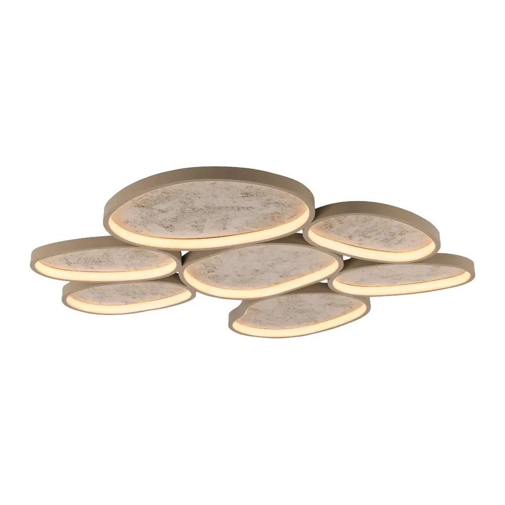 Just Light Plafondlamp Moonbraker 7 lichts L 90 cm beige Just Light Plafondlamp Moonbraker 7 lichts L 90 cm beige