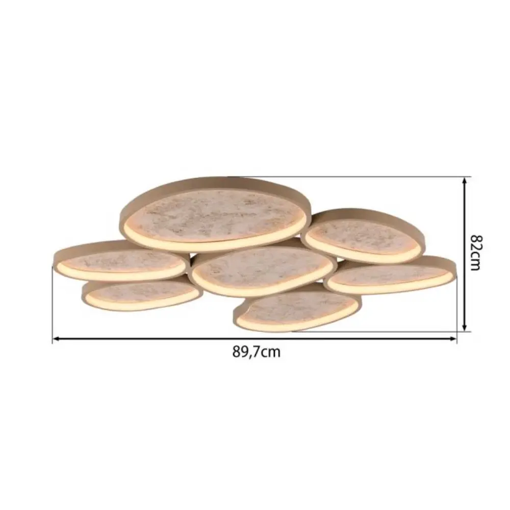 Just Light Plafondlamp Moonbraker 7 lichts L 90 cm beige Just Light Plafondlamp Moonbraker 7 lichts L 90 cm beige