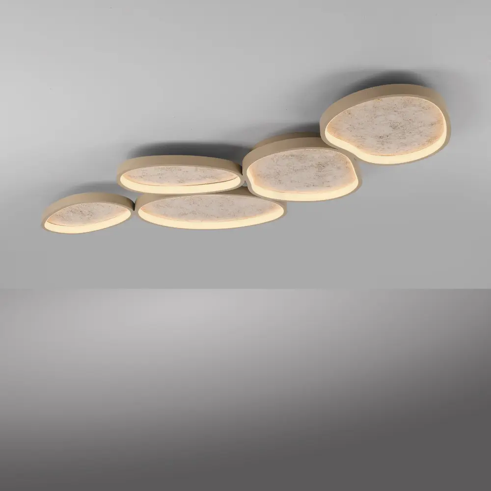 Just Light Plafondlamp Moonbraker 5 lichts L 120 cm beige Just Light Plafondlamp Moonbraker 5 lichts L 120 cm beige