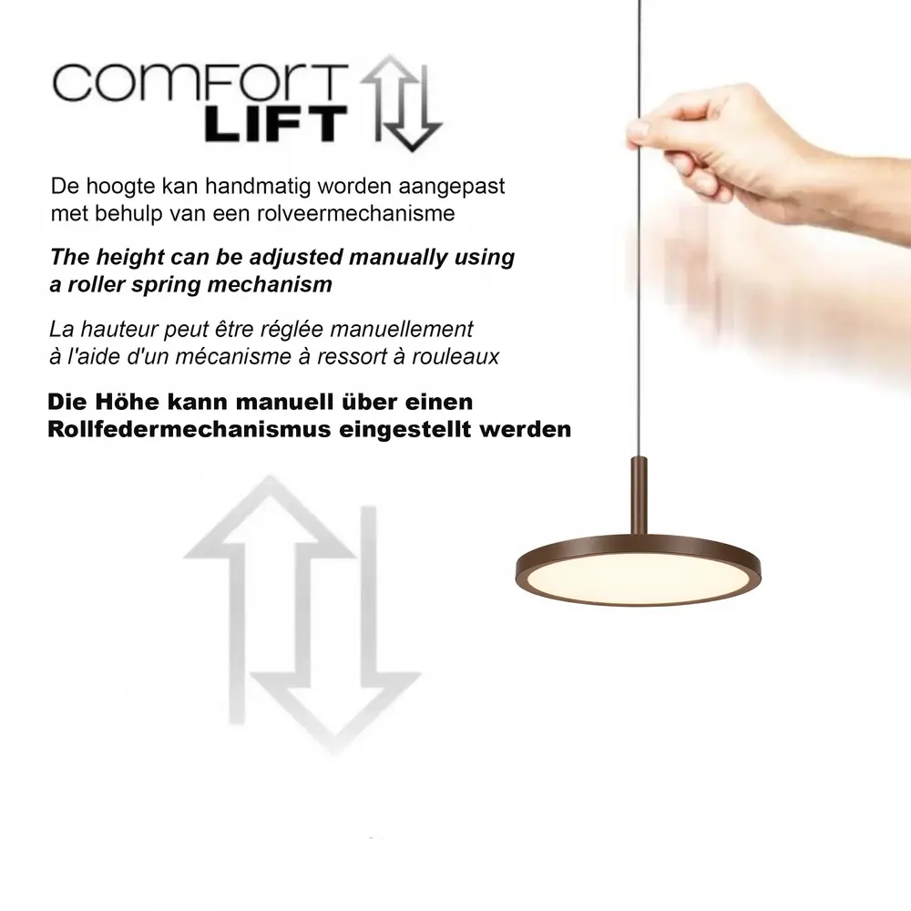 Highlight Hanglamp Falcon 3 lichts Ø 30 cm comfortlift cacao