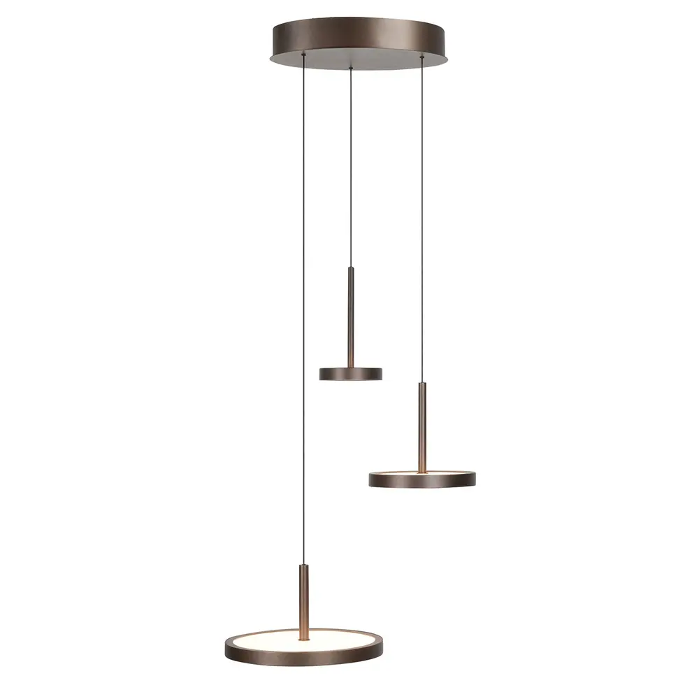 Highlight Hanglamp Falcon 3 lichts Ø 30 cm comfortlift cacao
