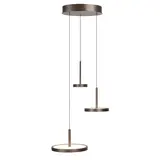 Highlight Hanglamp Falcon 3 lichts Ø 30 cm comfortlift cacao Highlight Hanglamp Falcon 3 lichts Ø 30 cm comfortlift cacao