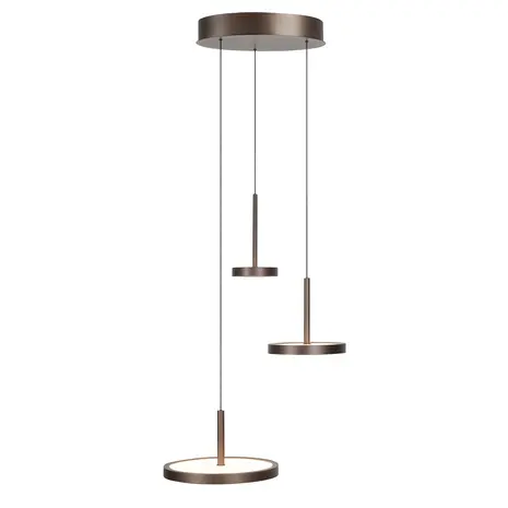Highlight Hanglamp Falcon 3 lichts Ø 30 cm comfortlift cacao
