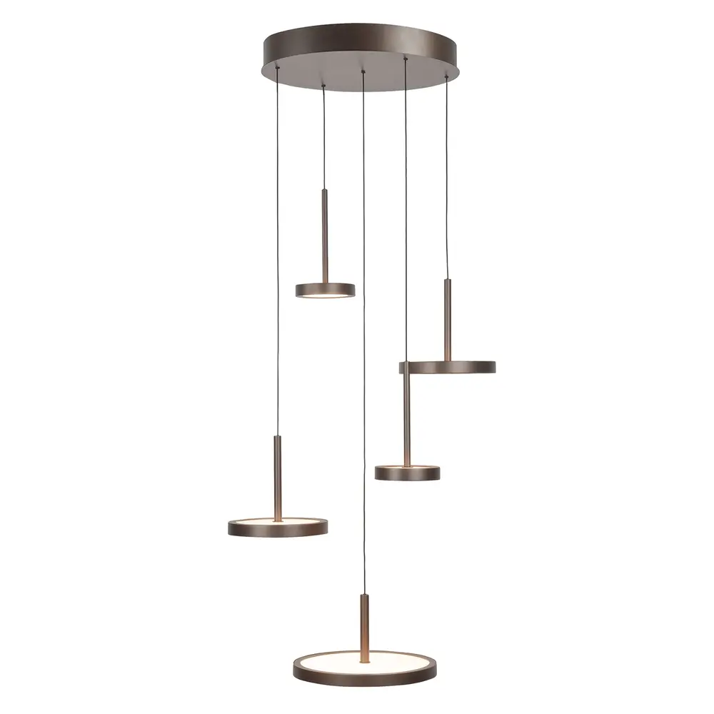 Highlight Hanglamp Falcon 5 lichts Ø 36 cm comfortlift cacao Highlight Hanglamp Falcon 5 lichts Ø 36 cm comfortlift cacao