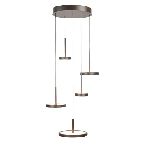 Highlight Hanglamp Falcon 5 lichts Ø 36 cm comfortlift cacao Highlight Hanglamp Falcon 5 lichts Ø 36 cm comfortlift cacao