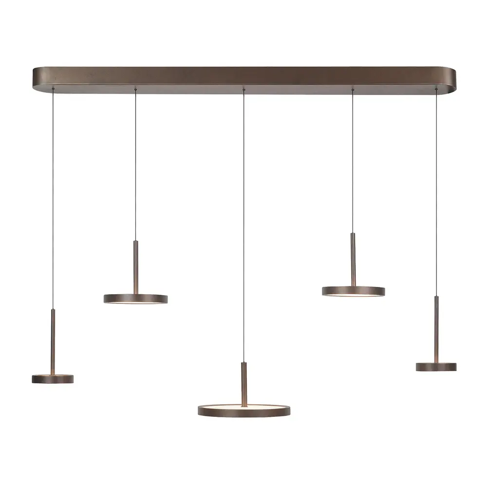 Highlight Hanglamp Falcon 5 lichts L 120 cm comfortlift cacao Highlight Hanglamp Falcon 5 lichts L 120 cm comfortlift cacao