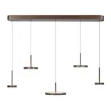 Highlight Hanglamp Falcon 5 lichts L 120 cm comfortlift cacao