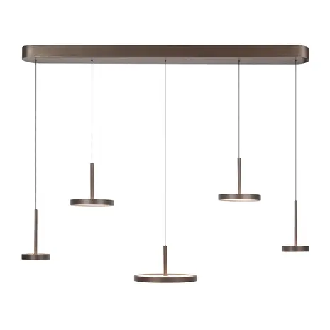 Highlight Hanglamp Falcon 5 lichts L 120 cm comfortlift cacao Highlight Hanglamp Falcon 5 lichts L 120 cm comfortlift cacao