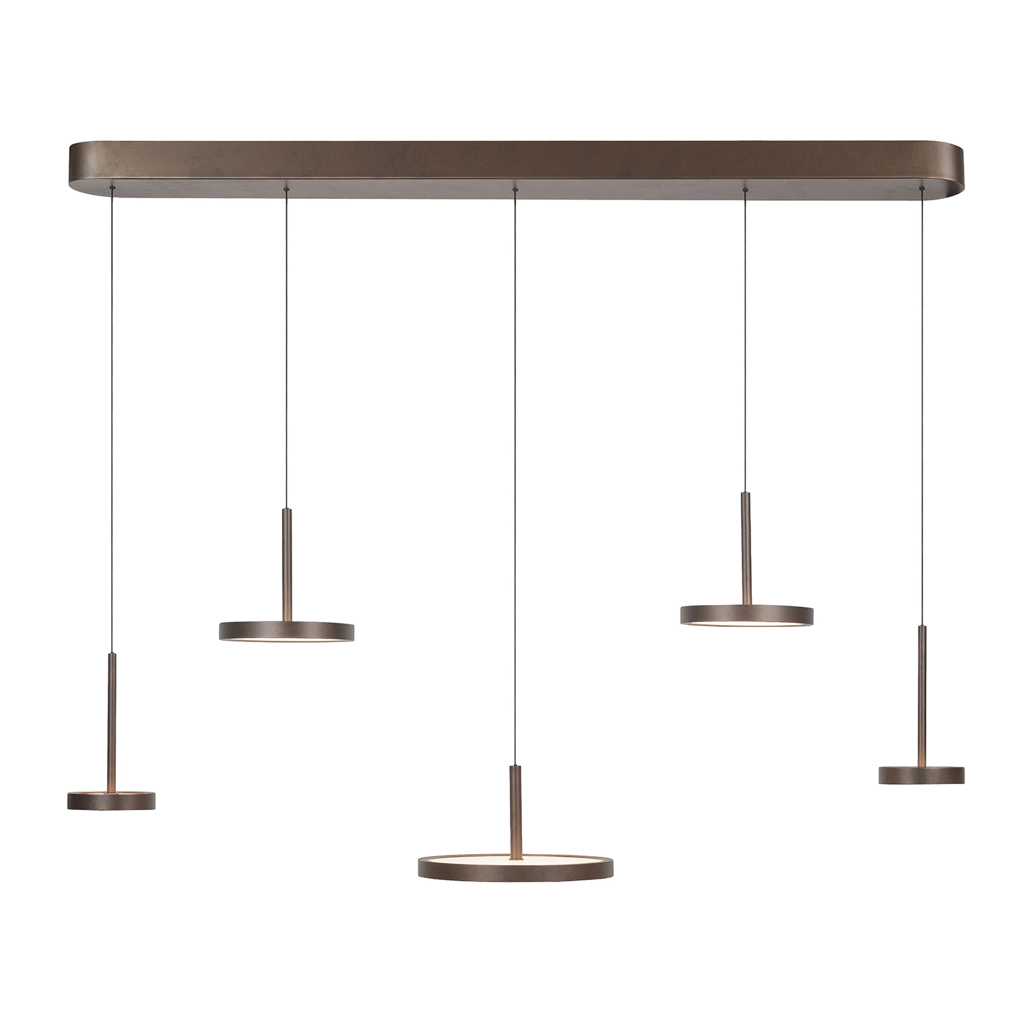 Highlight Hanglamp Falcon 5 lichts L 120 cm comfortlift cacao