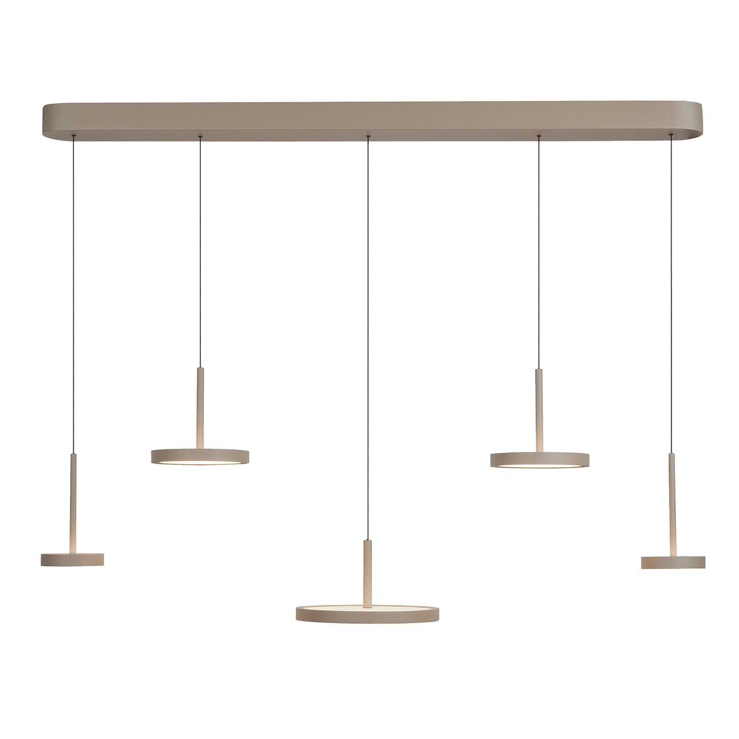 Highlight Hanglamp Falcon 5 lichts L 120 cm comfortlift beige
