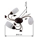 Globo Plafondlamp Venezia 3 lichts Ø 50 cm bruin Globo Plafondlamp Venezia 3 lichts Ø 50 cm bruin