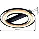 Globo Plafondlamp Rilas Ø 47 cm bamboe zwart Globo Plafondlamp Rilas Ø 47 cm bamboe zwart
