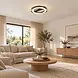 Globo Plafondlamp Rilas Ø 47 cm bamboe zwart Globo Plafondlamp Rilas Ø 47 cm bamboe zwart