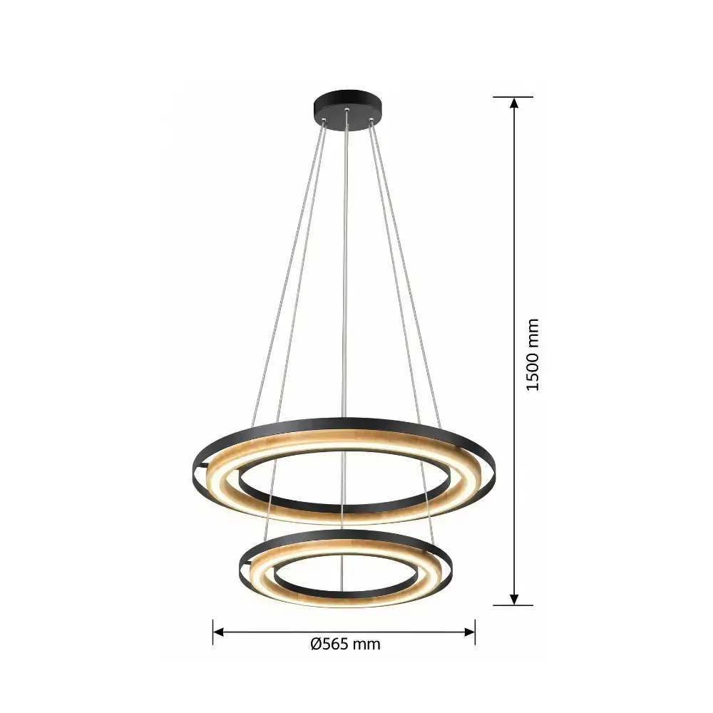 Globo Hanglamp Rilas Ø 57 cm bamboe zwart Globo Hanglamp Rilas Ø 57 cm bamboe zwart